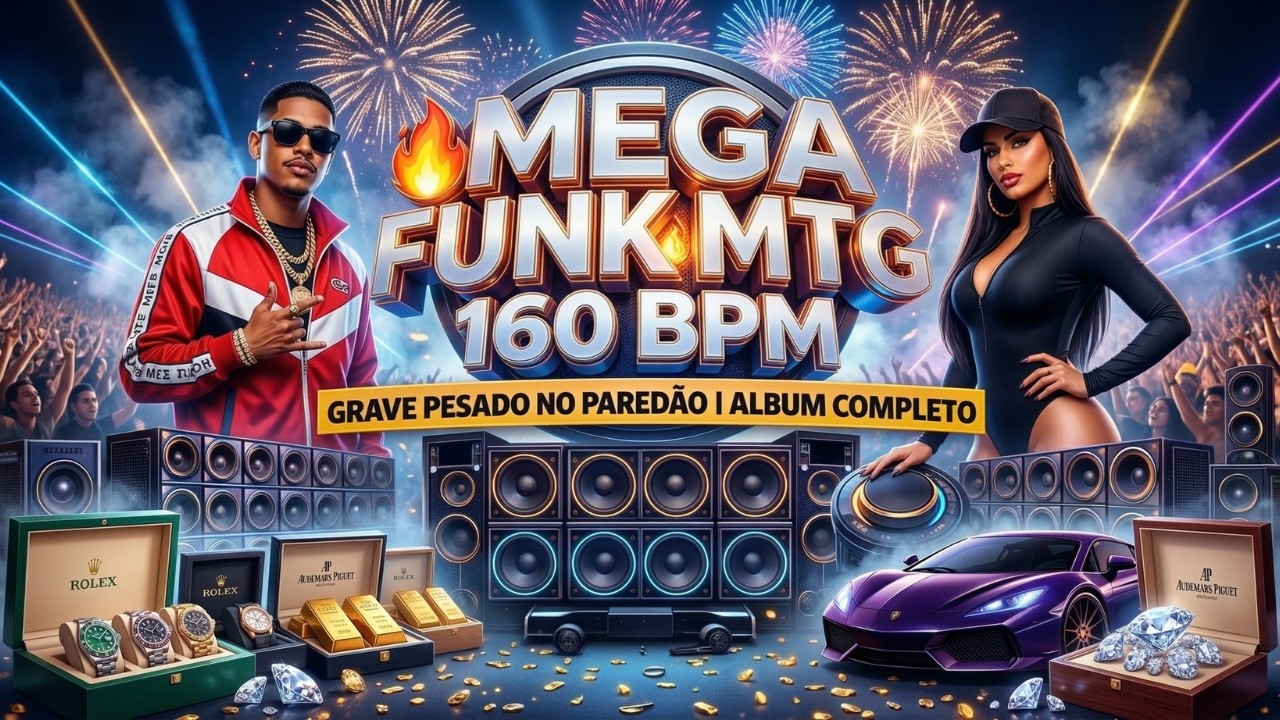 MEGA SET FUNK MTG 160 BPM 🔥 GRAVE QUE TREME O PAREDÃO | FUNK REAL