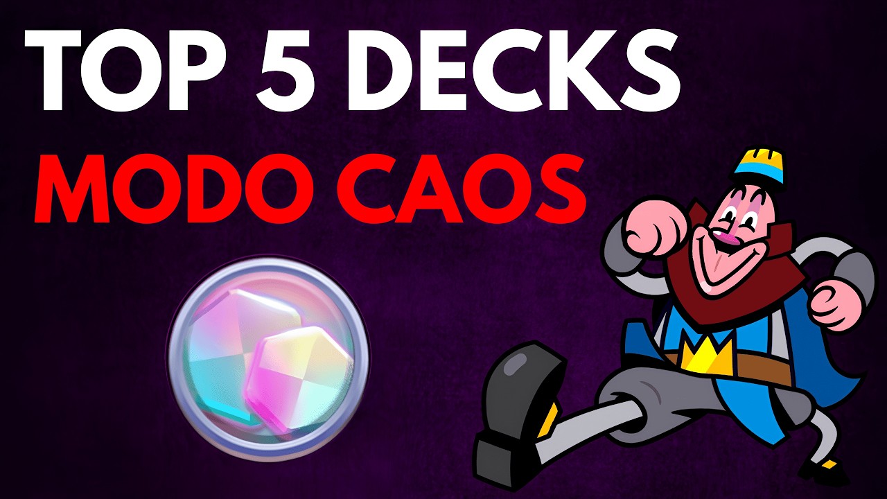 OS 5 MELHORES DECKS PRO MODO CAOS NO CLASH ROYALE! 🔥