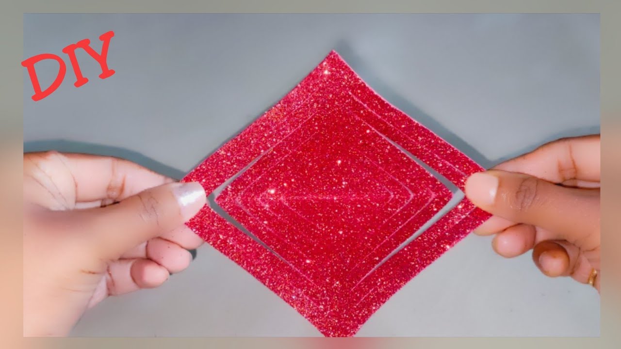 DIY/3D heart/Valentine's Day craft/Glitter foam sheet craft/Art & Craft/Christmas ornament/Foamiran