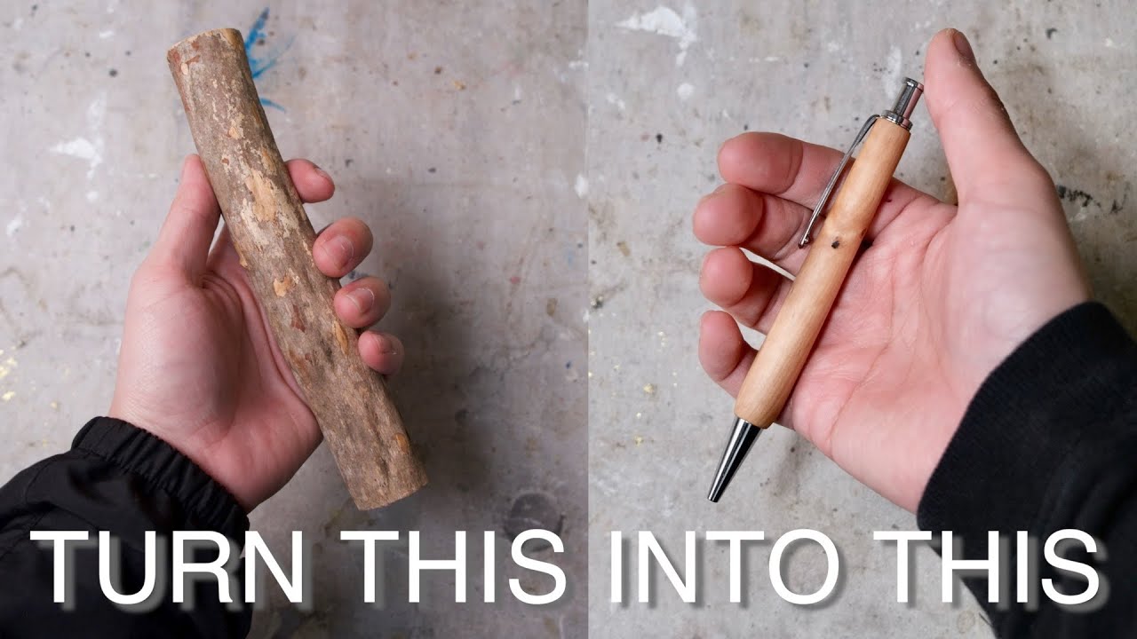 DIY Wood pen turnning 木軸のさつきのペンの作り方
