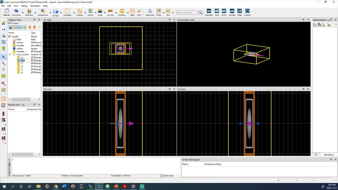 Lumerical FDTD Nanophotonic Scattering Tutorial (Part 2)