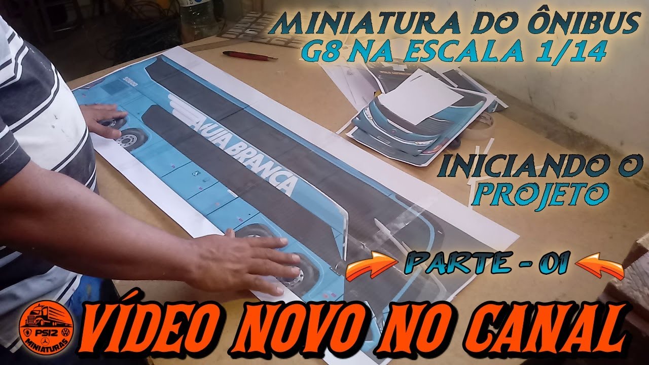 MINIATURA DO ÔNIBUS G8 ESCALA 1/14 ( INÍCIO DO PROJETO )