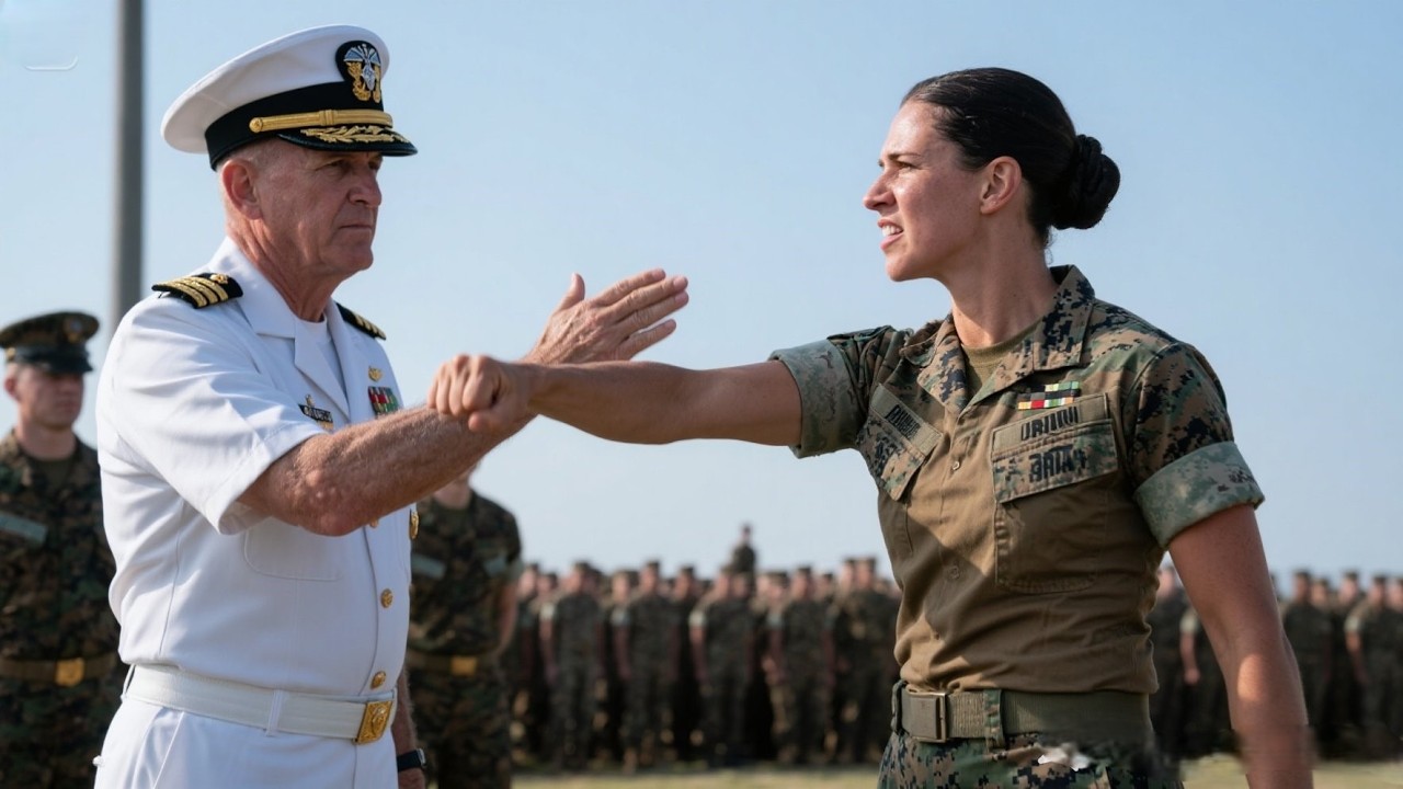 'You Brat— A Marine Admiral Struck Her in Front of 5,000 Soldiers, Unaware She Was a Legendary SEAL.