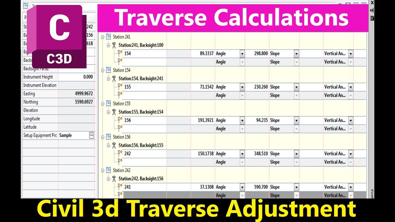 2.6 How to Do Traverse Analysis in AutoCAD Civil 3d | Traverse Adjustment in Civil 3d
