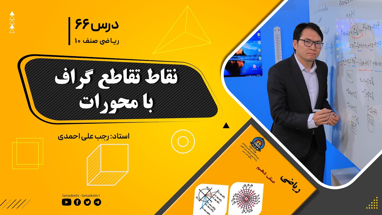 ریاضی صنف دهم- جلسه شصت وششم– موضوع: نقاط تقاطع گراف بامحورات 22-10-1401