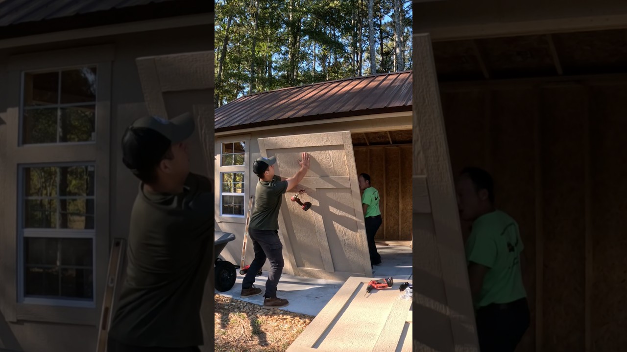 This Door Almost Took Me Out! $5000 shed kit getting put together