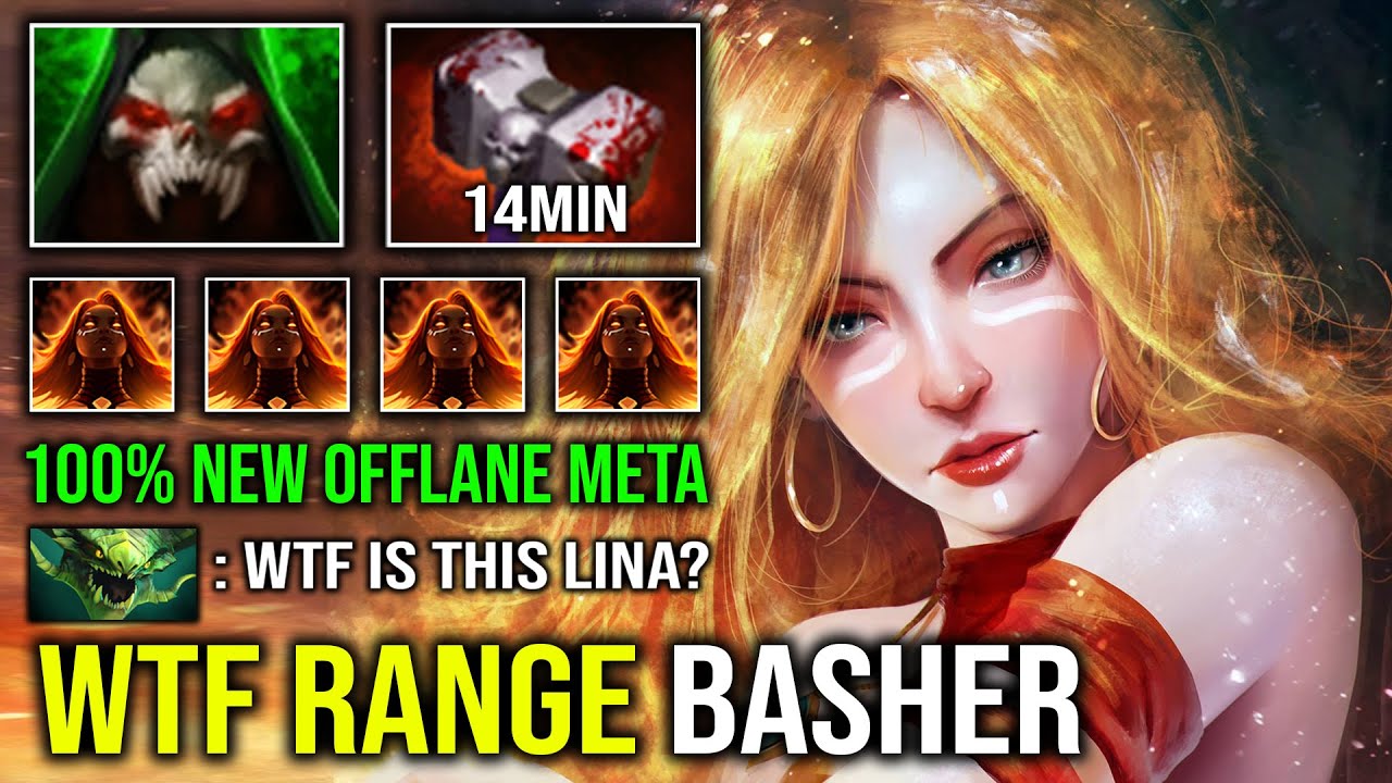 WTF RANGE BASHER Long Range Mini Bash Max Attack Speed NEW Meta Offlane Lina Dota 2