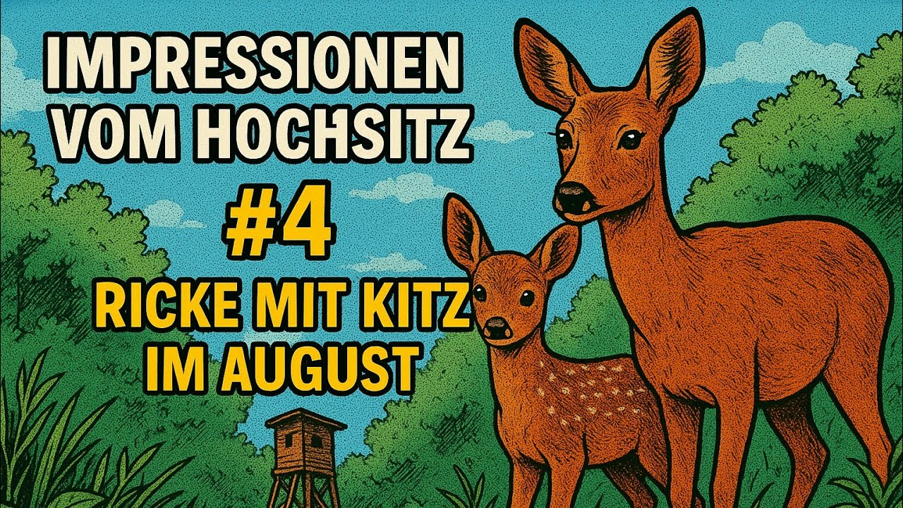 Impressionen vom Hochsitz #4 / Ricke mit Kitz im August