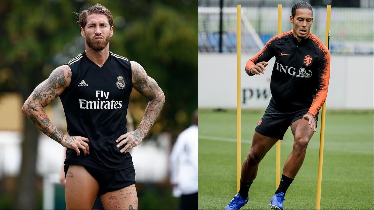 Treino de Van Dijk VS Treino de Sergio Ramos ll OS Melhores Zagueiros do Mundo