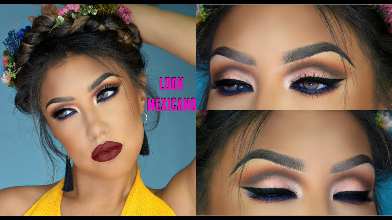 Maquillaje Colorido MEXICANO / Frida Look makeup tutorial | auroramakeup