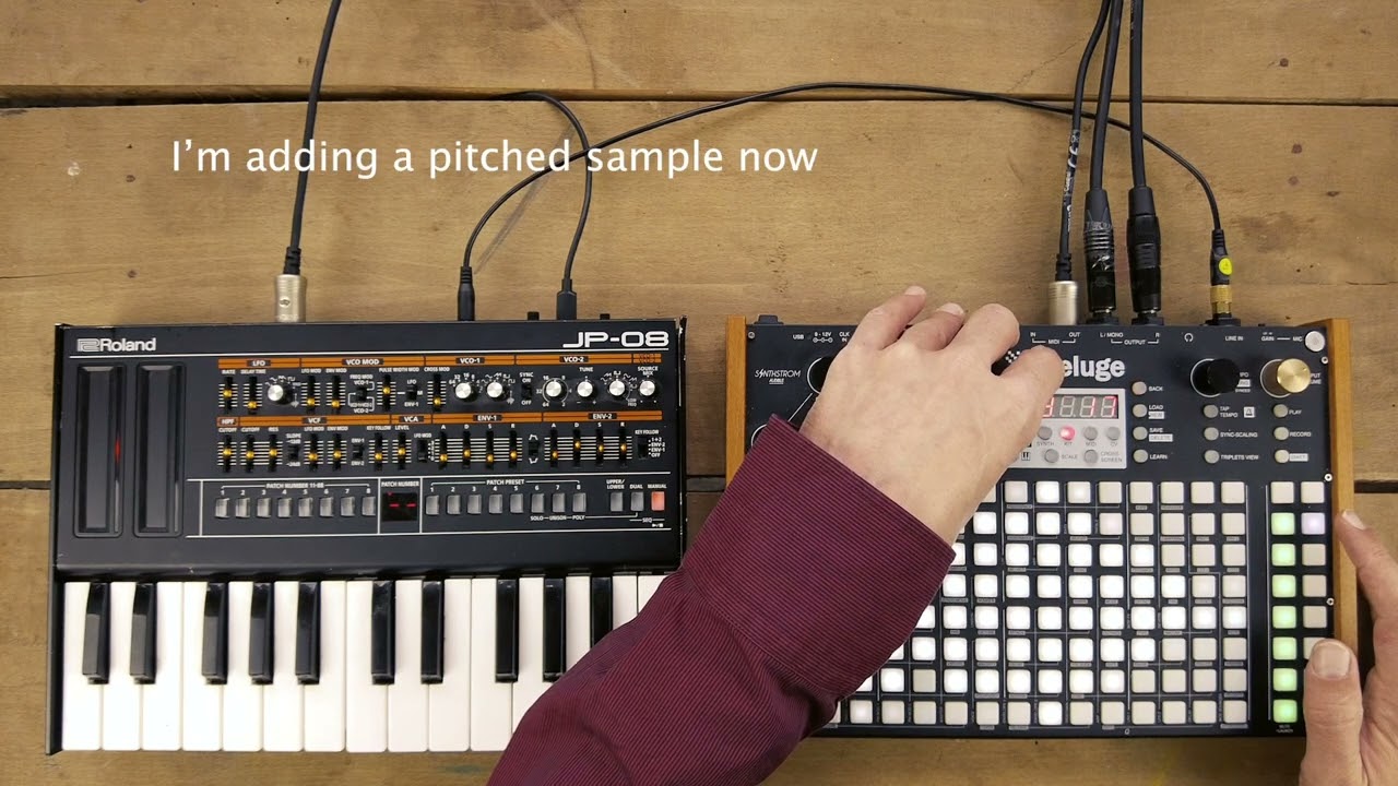 Synthstrom Deluge & Roland JP-08 - Beat From Scratch