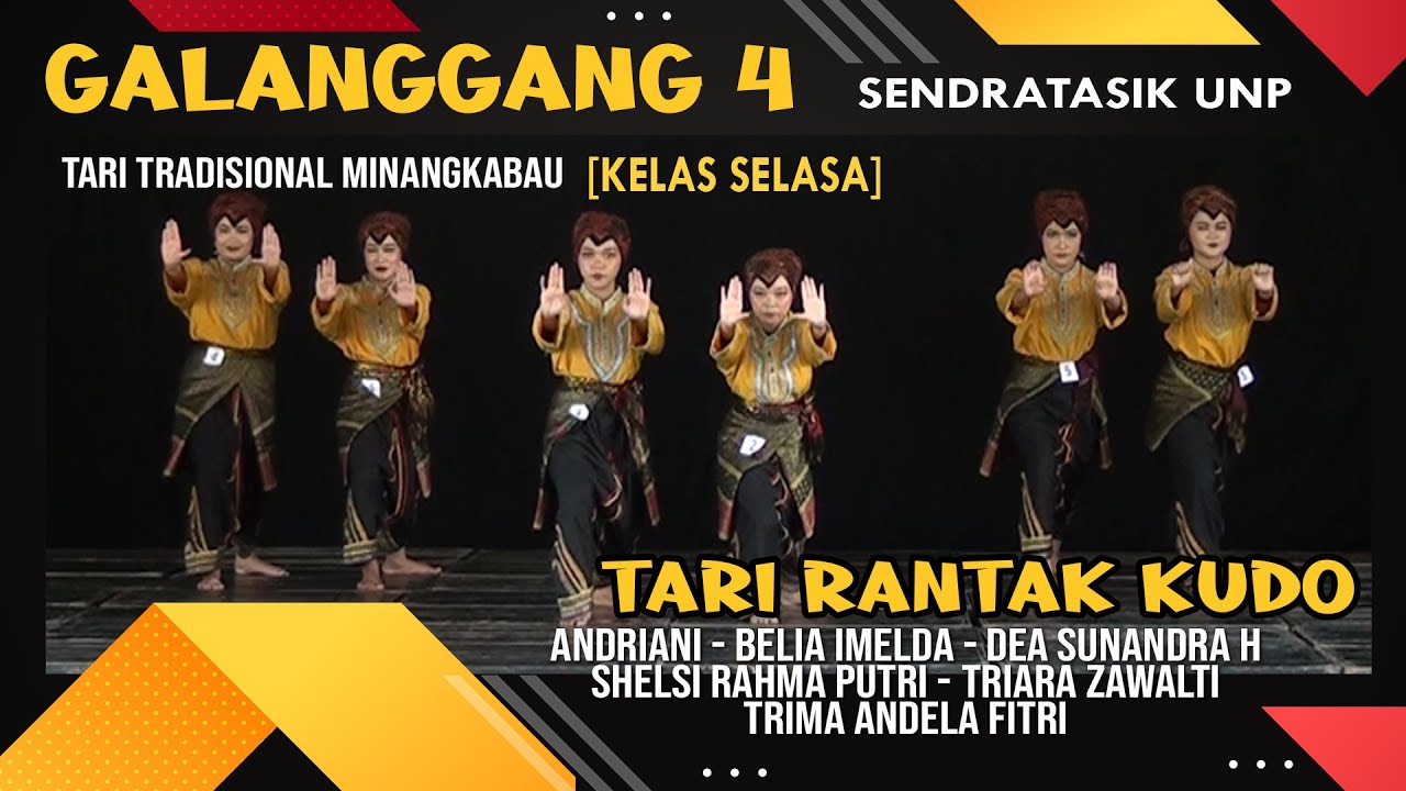 TARI RANTAK KUDO - Tari Tradisional Minangkabau ⏭️ GALANGGANG 4 SENDRATASIK UNP