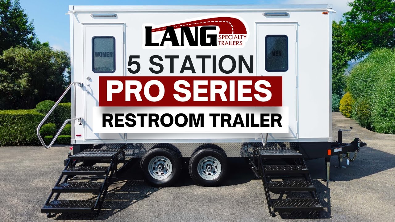 PRO Series 5 Station Restroom Trailer Walk-Through by Lang Specialty Trailers