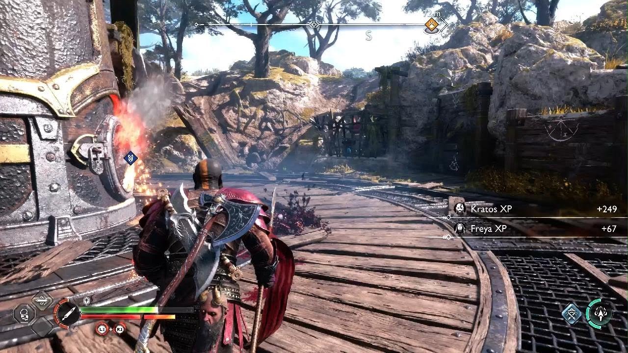 God of War Ragnar&ouml;k Nornir chest at the first mining rig