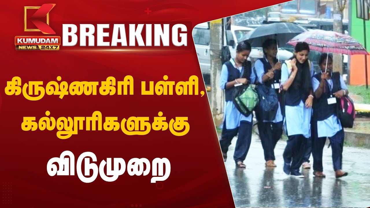 TN School College Leave Update: கிருஷ்ணகிரி பள்ளி, கல்லூரிகளுக்கு விடுமுறை | Krishnagiri Rain News