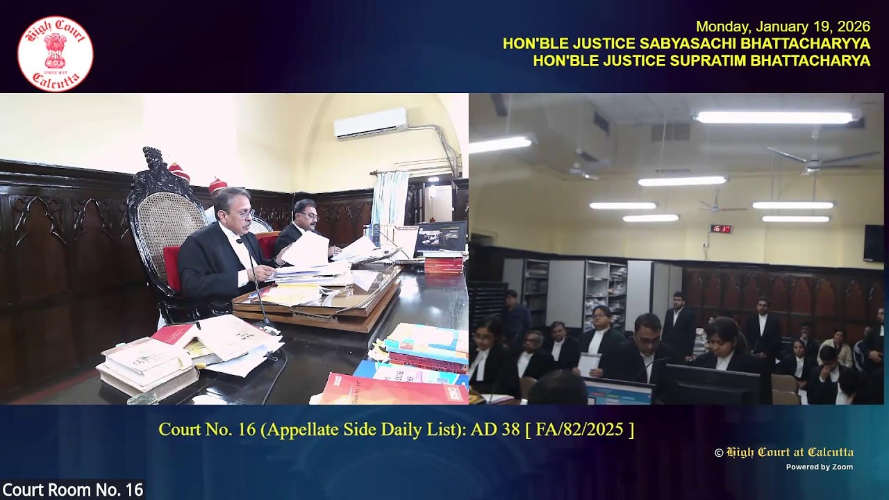 19 January 2026 | Court No. 16 | Live Streaming of the Court proceedings.