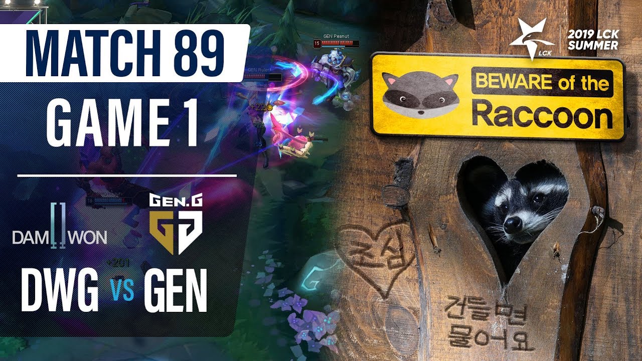 [조심] 너구리 출몰지역 | 담원 vs 젠지 H/L 08.18 | 2019 LCK 서머