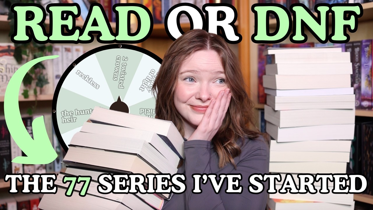 series clean out, unhauling books with a spinner wheel! 🎡 read or dnf episode one!