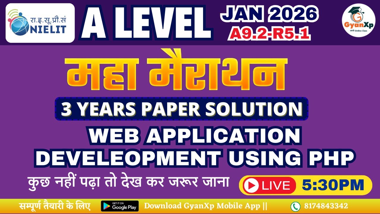 A Level A9.2-R5.1 Web Application Development Using PHP | 3 Years Paper Solution (2023-2025) 🔥