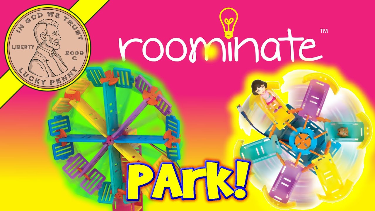 Roominate Amusement Park Girls Building Set, Ferris Wheel & Merry-Go-Round