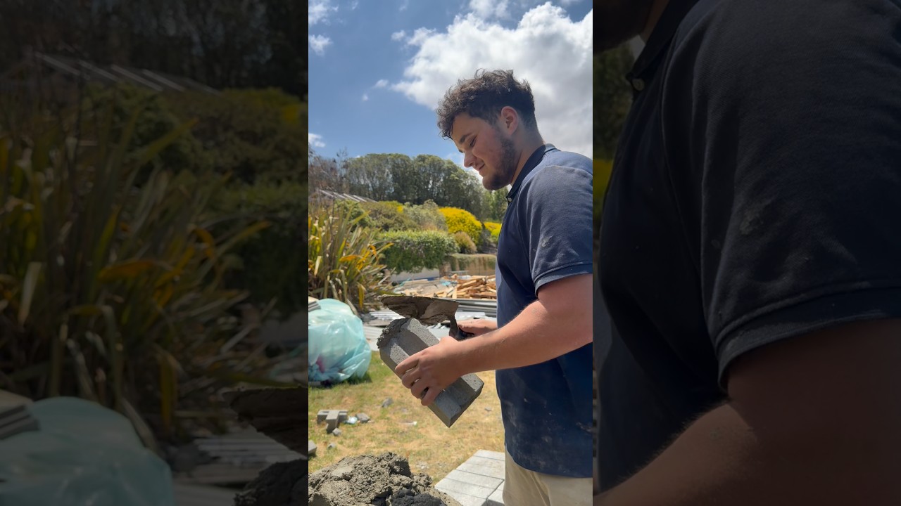 An apprentice bricklayer, 6 months in 🧱 #bricklaying #apprentice #construction