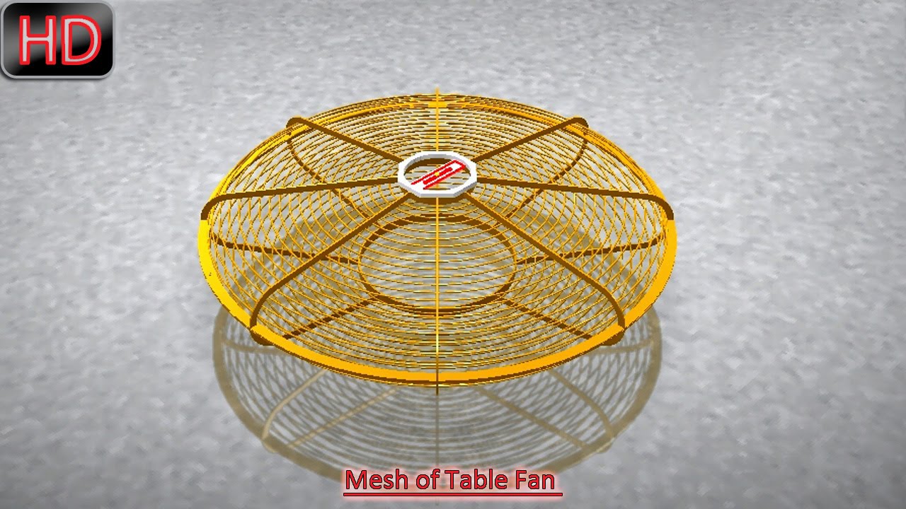Mesh of Table Fan (Video Tutorial) SolidWorks
