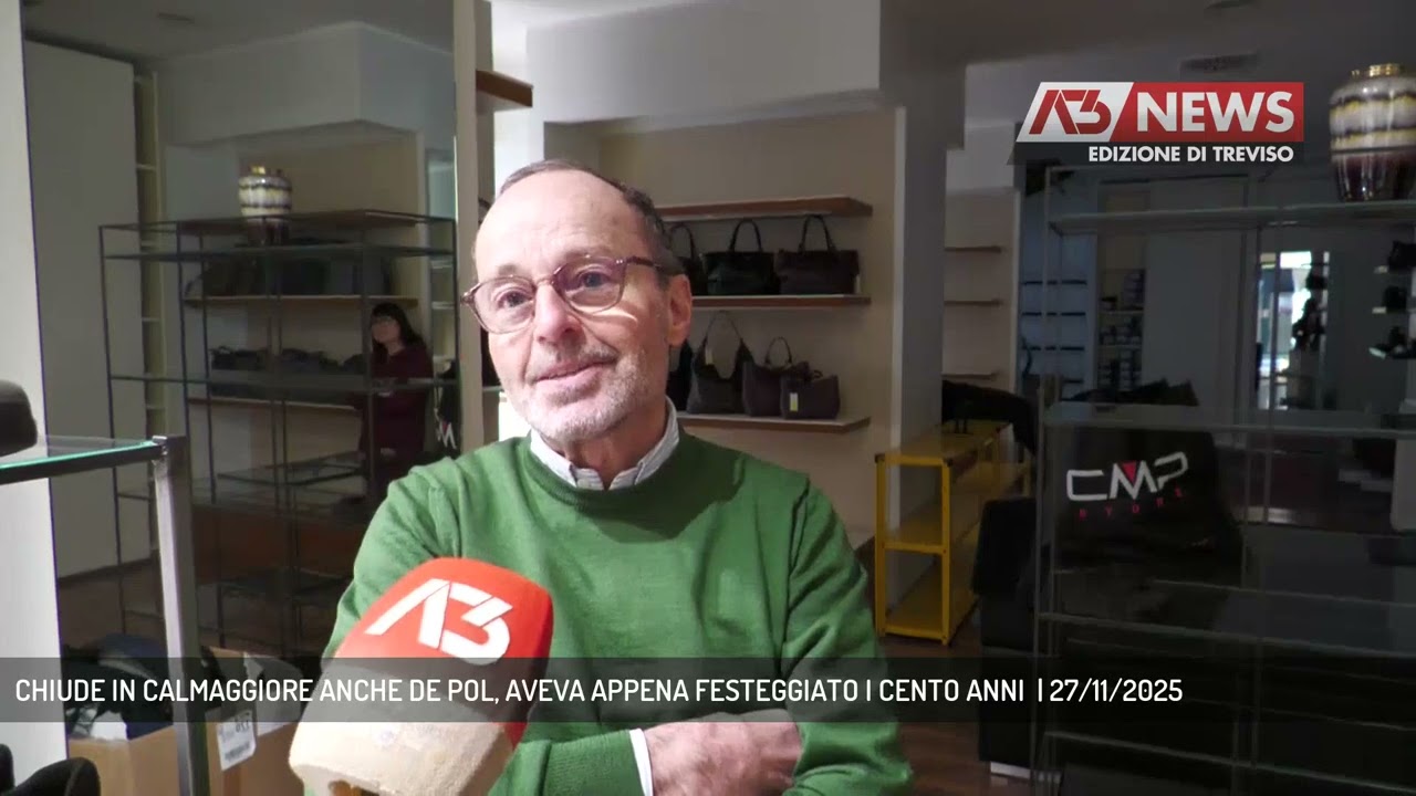 CHIUDE IN CALMAGGIORE ANCHE DE POL, AVEVA APPENA FESTEGGIATO I CENTO ANNI  | 27/11/2025