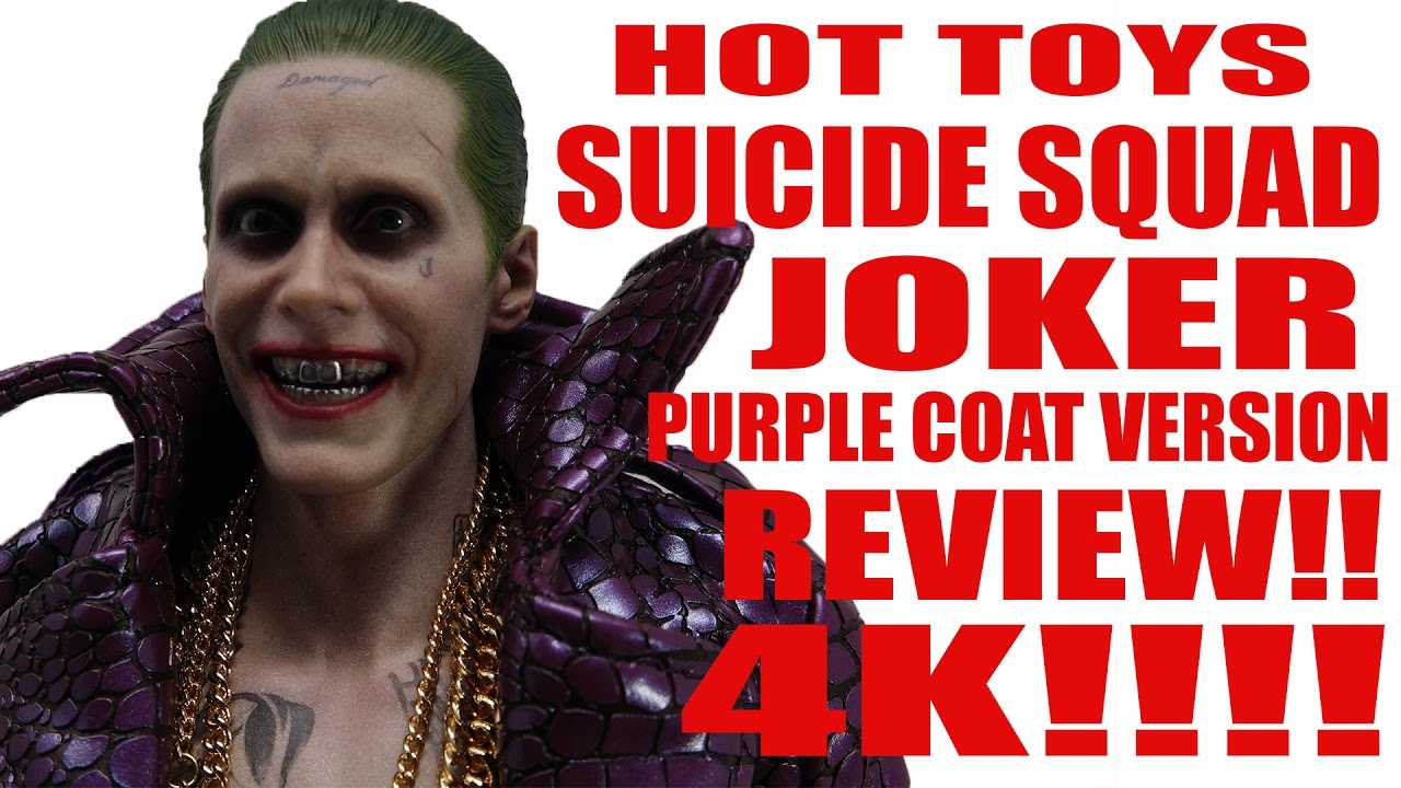 HOT TOYS SUICIDE SQUAD JOKER PURPLE COAT VERSION EXCLUSIVE FIGURE REVIEW 4K!!