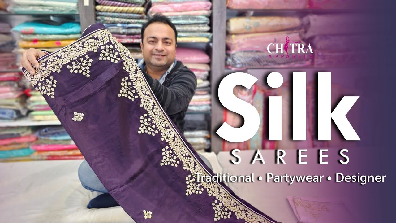 #C74 Premium Hand Embroidered Silk Sarees Collection in Best Price | Chitra Apparels New Collection