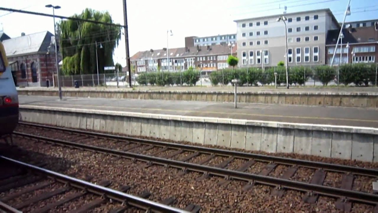Trains at Saint-Ghislain station (Belgium)