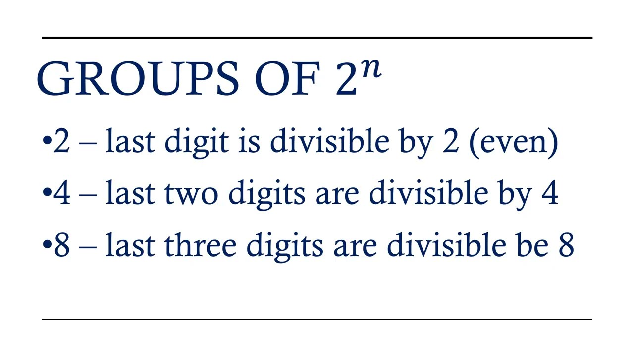 divisibility rules 2-10