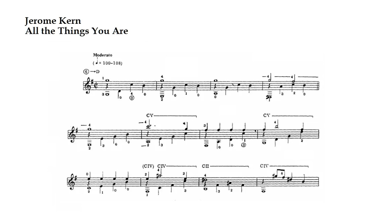 Jerome Kern. All the Things You Are