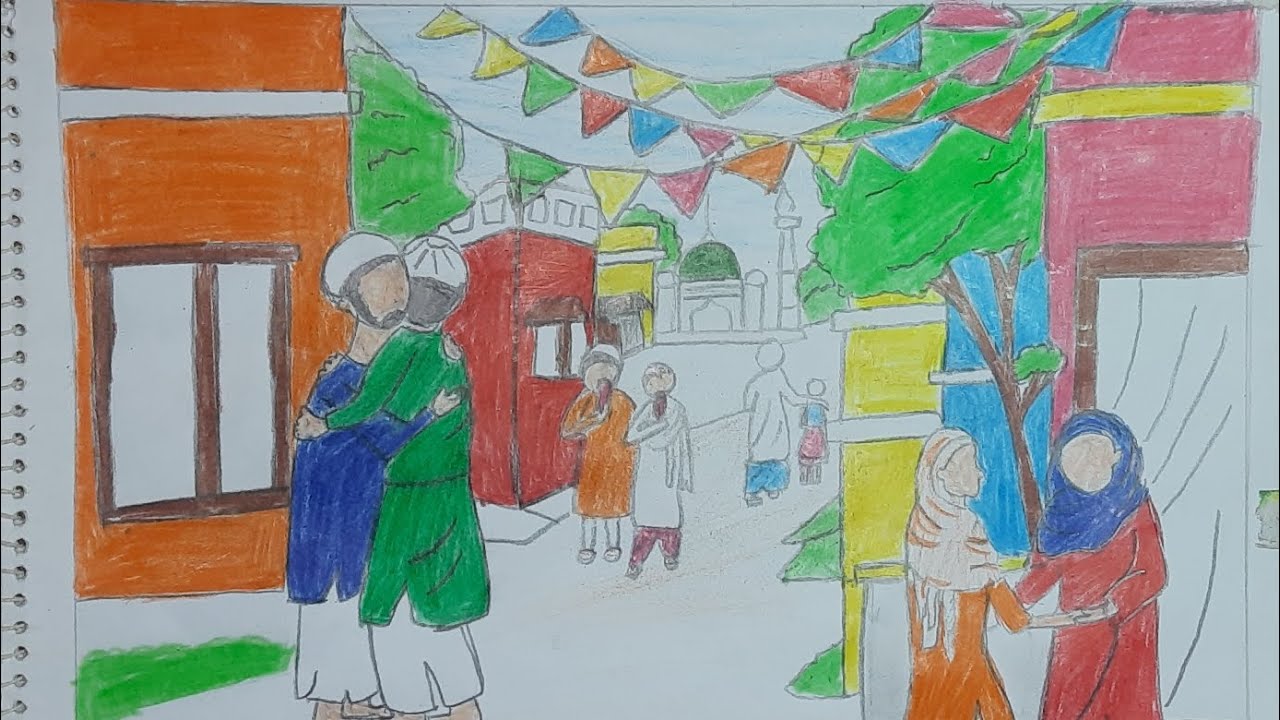 Eid special drawing || Eid ul fitr drawing || #art #drawing #eidspecial