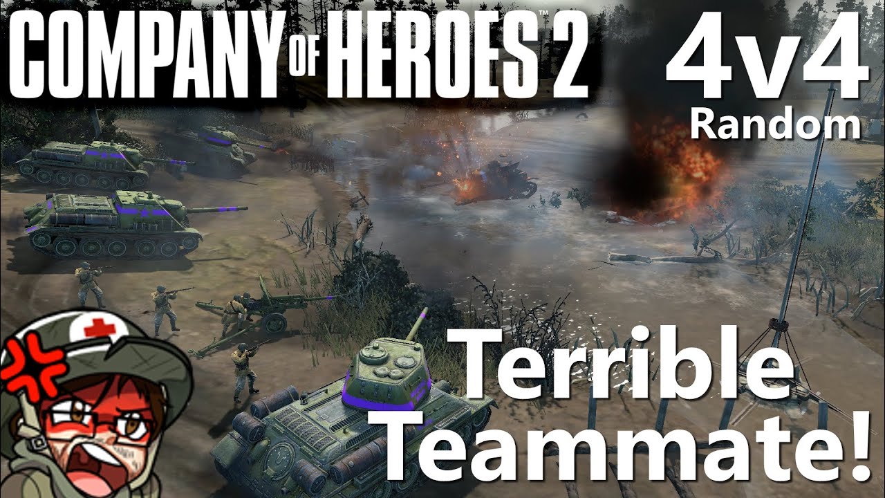 CoH2: Terrible Teammate! (Company of Heroes 2)