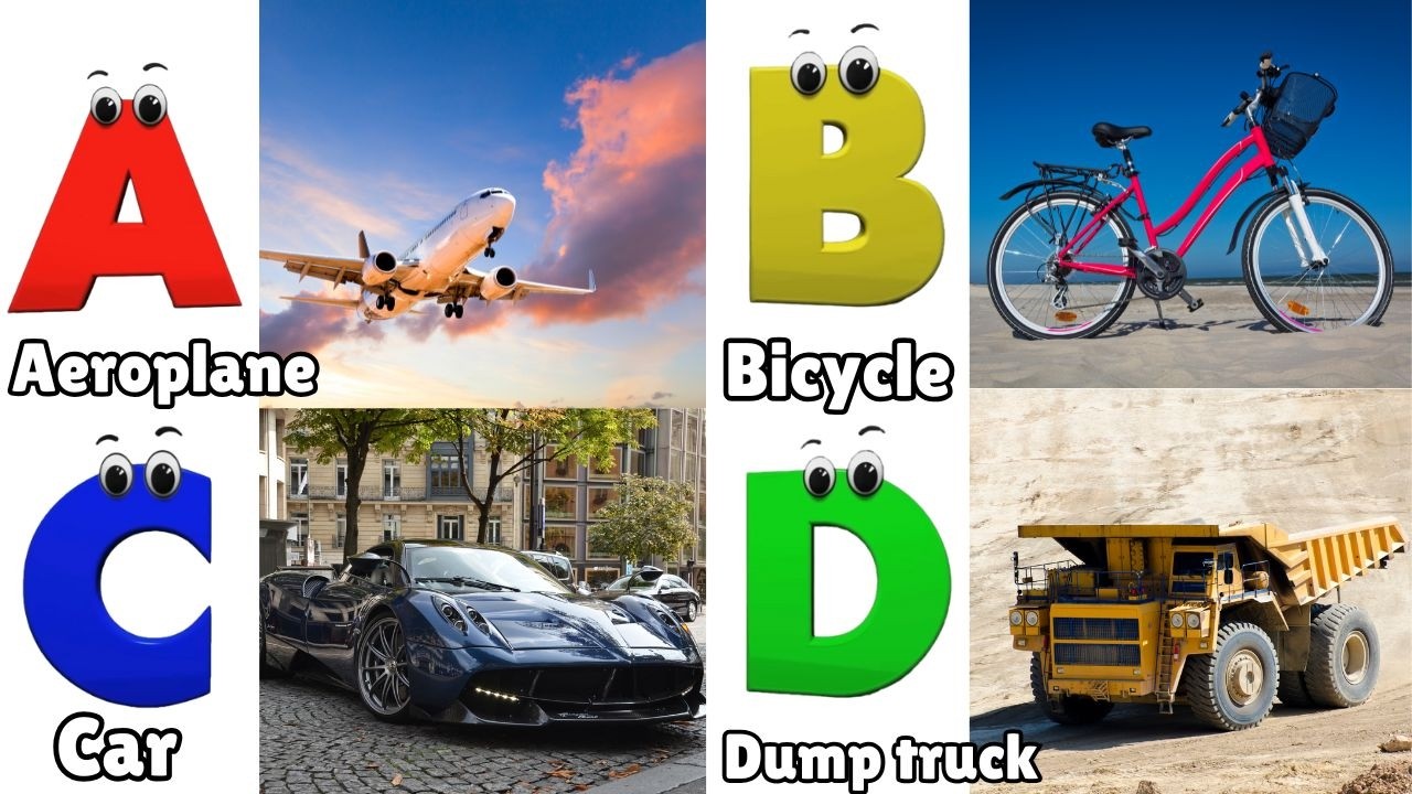 Vehicles Alphabet Song for kids | Vehicle ABC Song | Phonics for Kids | Alphabet Letters, Baby