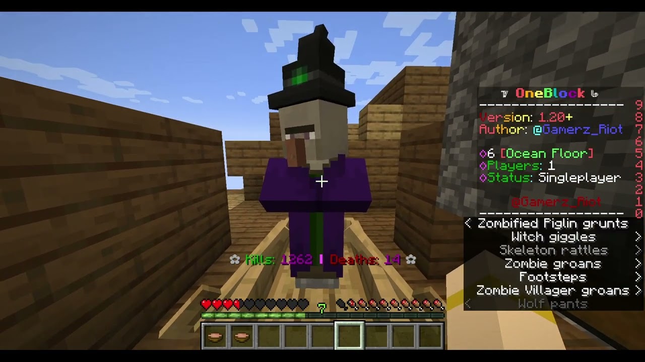 How to make a witch throw a weakness potion to a zombie villager - Minecraft 1.20.2