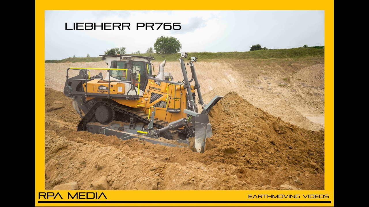 New Liebherr PR766 dozer winning sand and gravel.