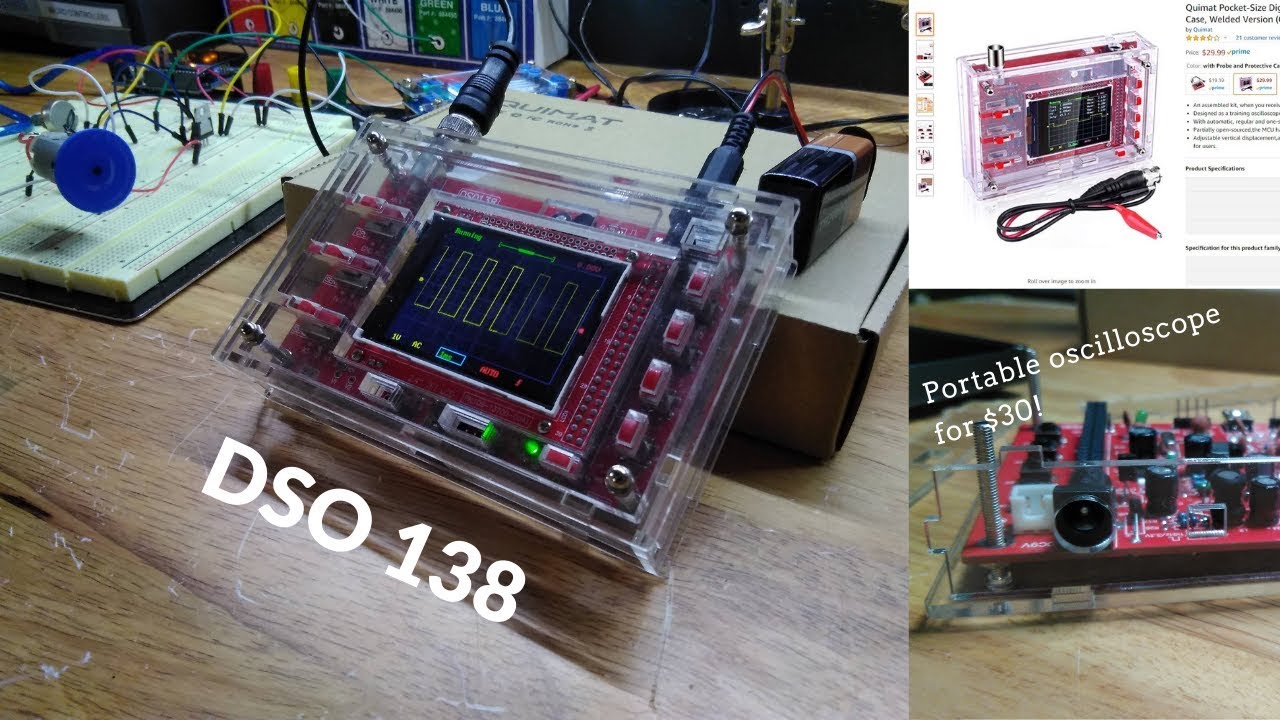Portable Low Cost Oscilloscope for $30! (DSO 138 test and review)