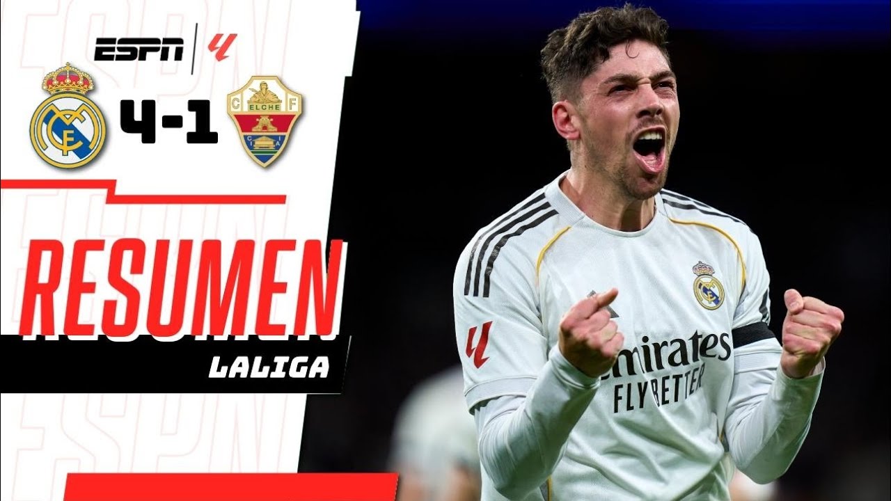 Real Madrid 4-1 Elche | Incredible Arda Güler Goal From His Own Half! 🤯 | La Liga Highlights