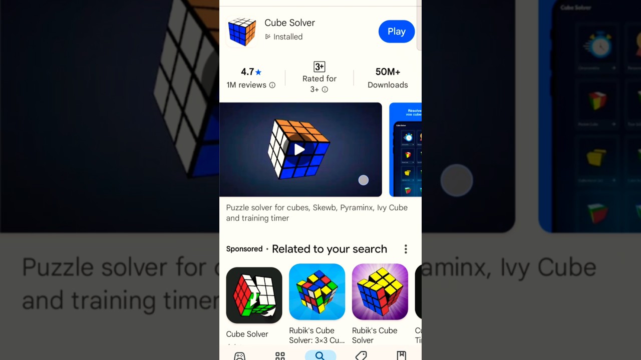 Cube Solver App👍Rubik's Cube Solve By App#shorts #app #solvecube