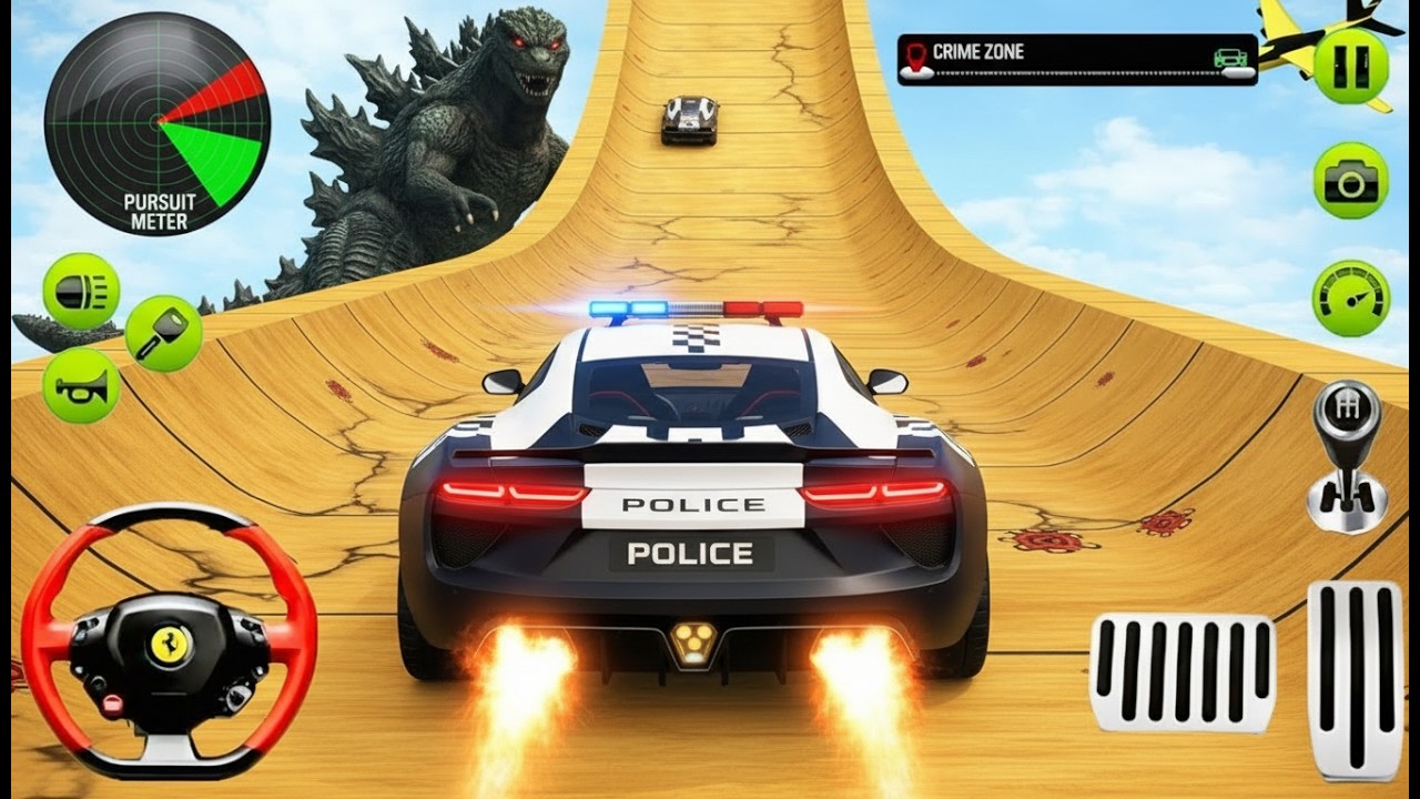 Police Impossible Sport Car Driving Simulator - Mega Ramp GT Car Stunt Racing 3D - Android Gameplay