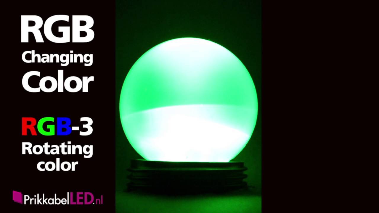 RGB 3 rotating color prikkabel led lamp