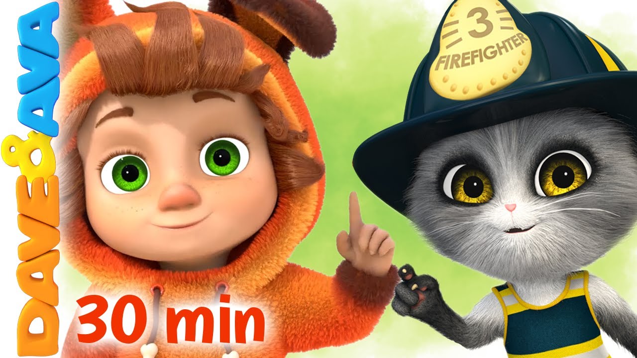 😉 One Little Finger – Part 1 and More Kids Songs | Nursery Rhymes by Dave and Ava 😉