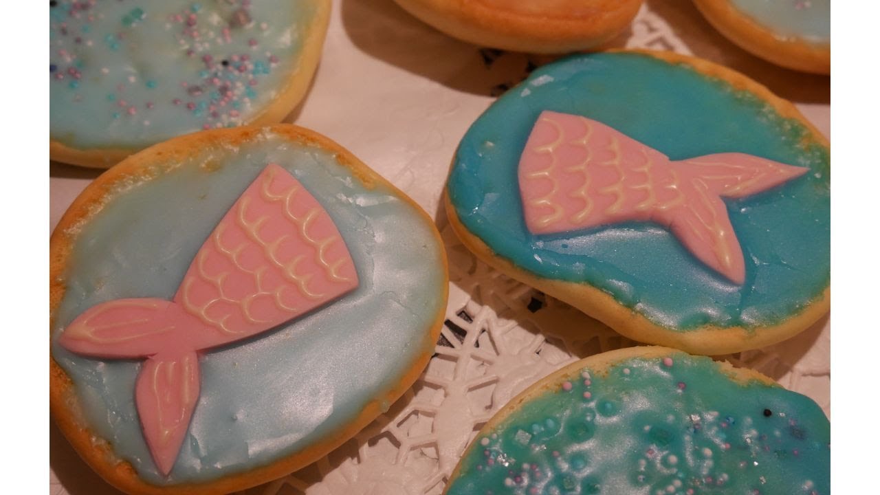 Meerjungfrauen Amerikaner dekorieren / decorating mermaid cookies