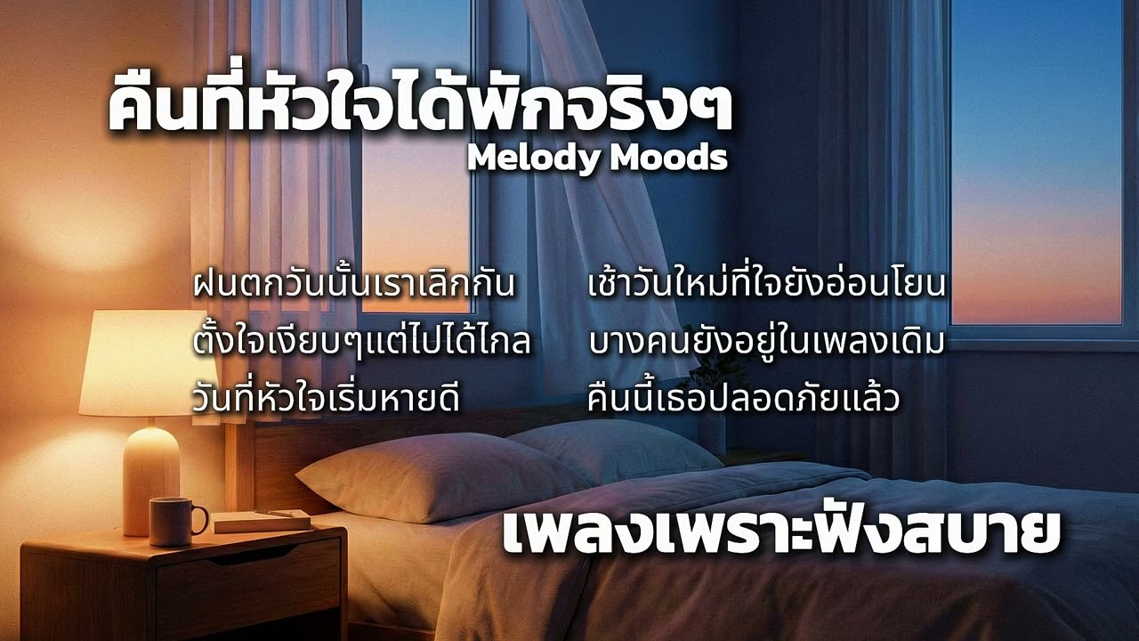 คืนที่หัวใจได้พักจริงๆ | รวม 6 เพลงอกหัก ฮีลใจ ฟังก่อนนอน 🌙