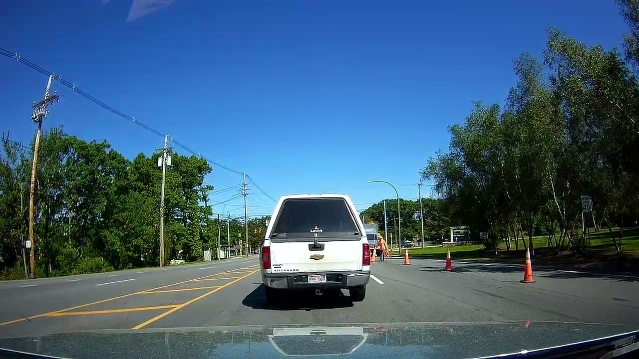 Roadwork on Douglas Pike in Smithfield, Rhode Island