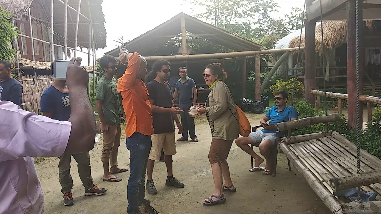 ZUBEEN meets a foreigner in Majuli during the shoot of Kanchanjangha
