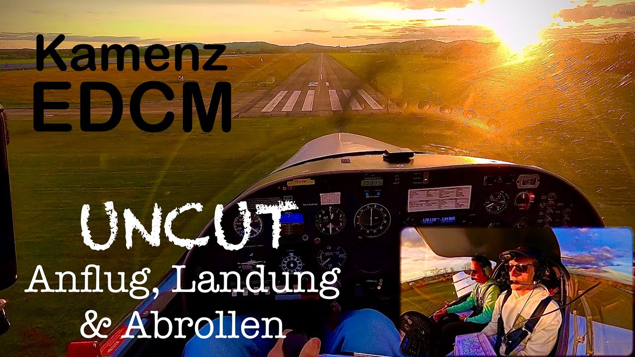 Flugplatz Kamenz | EDCM | Anflug, Landung & Abstellen | UNCUT
