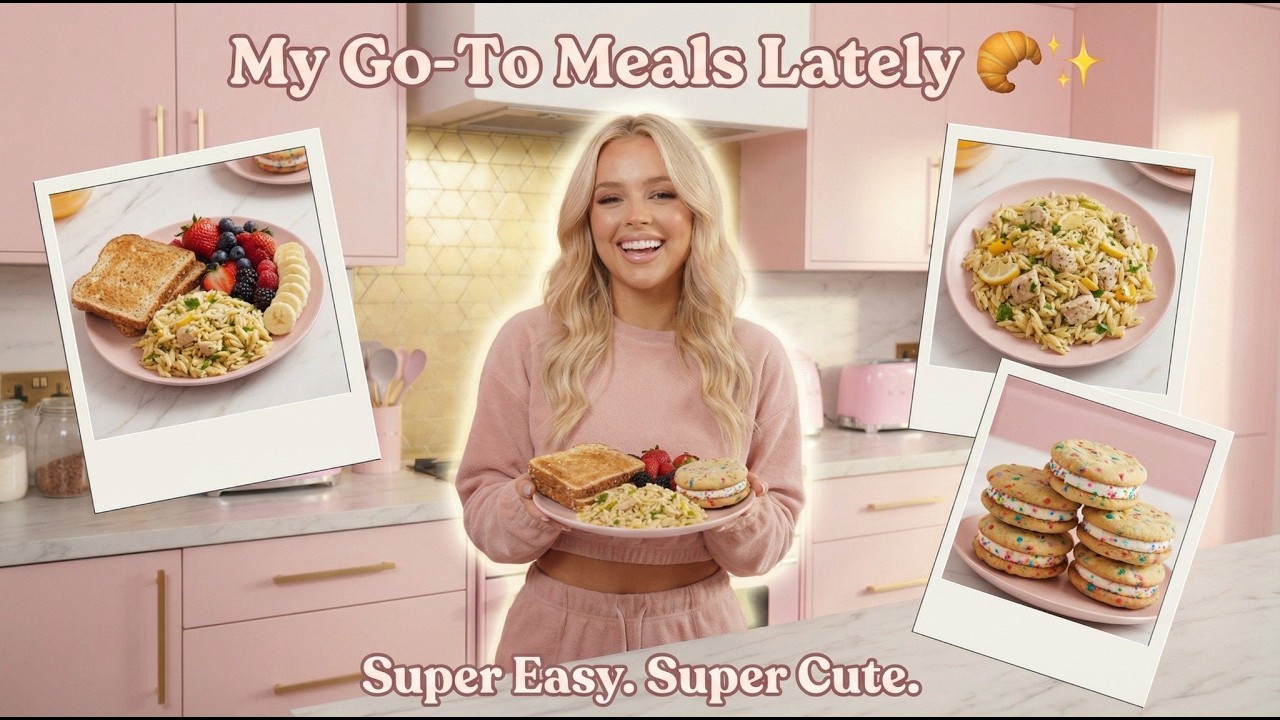 Cook with Me All Day! Breakfast, Lunch & Dessert in My Pink Kitchen 💗