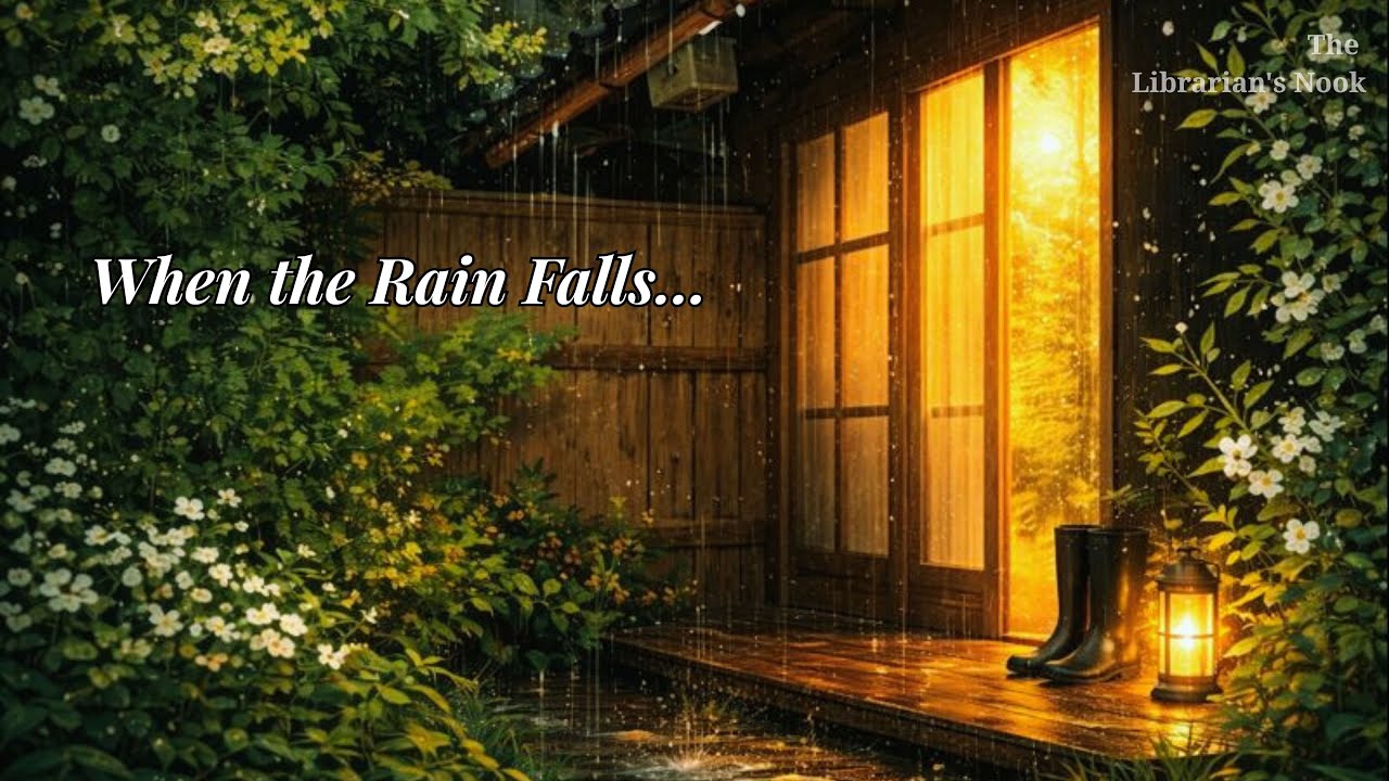 Peaceful Rain at Night 🕯️ Healing Rain Sounds for Stress Relief | The Librarian's Nook